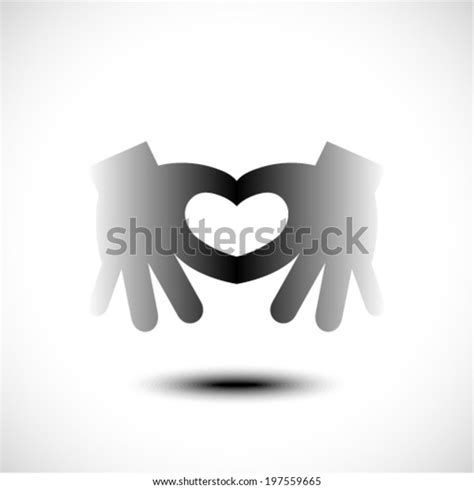 Hand Make Heart Icon Stock Vector Royalty Free 197559665 Shutterstock