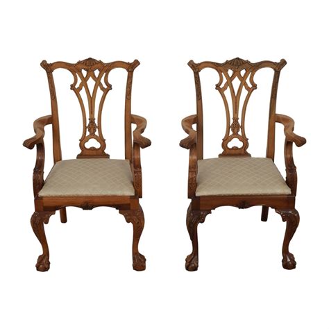 78 Off Chippendale Chippendale Arm Chairs Chairs