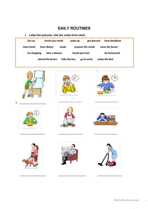 Daily Routines Worksheet Free Esl Printable Worksheets Made By Teachers