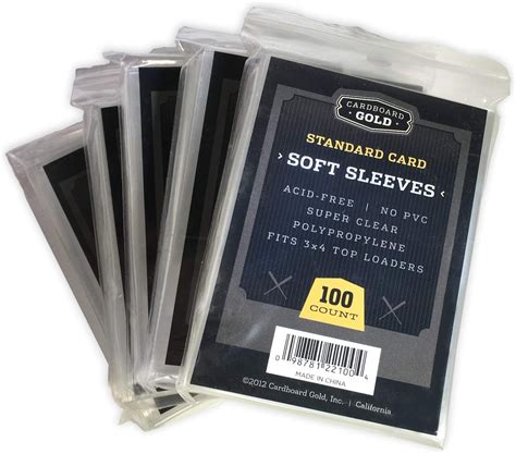 Plastic Card Sleeves Pack Of 100 Trading Card Protectors