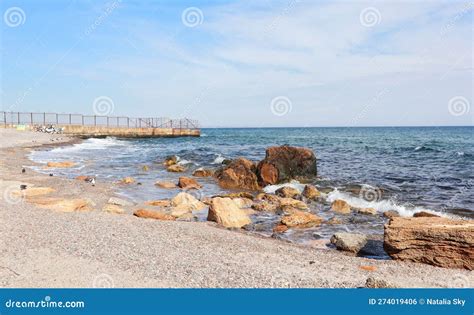 Famous Nude Beach In Sunny Day In Odessa Ukraine Stock Photo Image Of Beautiful Terrain