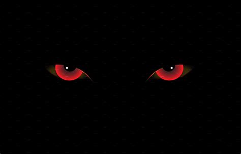 Demon Eyes Red Vector Pre Designed Illustrator Graphics ~ Creative Market