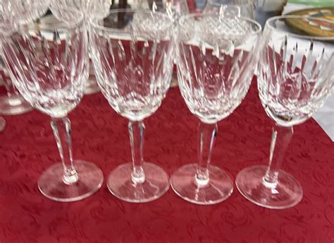 Waterford Kildare 6 5 Crystal Claret Wine Glasses Set Of 4 Vintage Plain Base Ebay