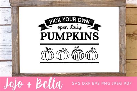 Pick Your Own Pumpkins Sign Svg Graphic By Jojo And Bella · Creative Fabrica