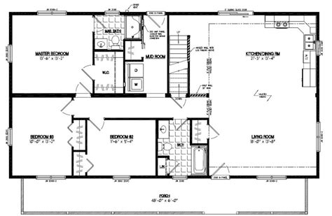 28x52 Mountaineer Deluxe Certified Floor Plan 28md1406 Custom Barns