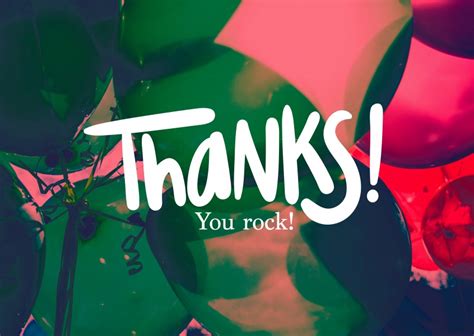 You Rock Agradecimiento 🤩 Enviar Auténticas Postales En Línea