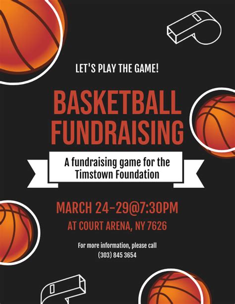 Basketball Fundraising Flyer Templaat Postermywall