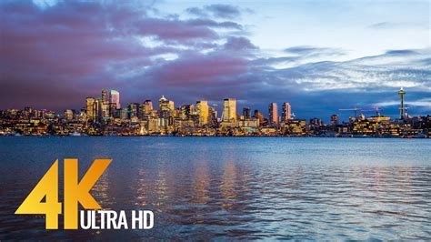4k Uhd Seattle Cityscape With City Sounds City Life Footage Seattle The Emerald City 2 Hrs
