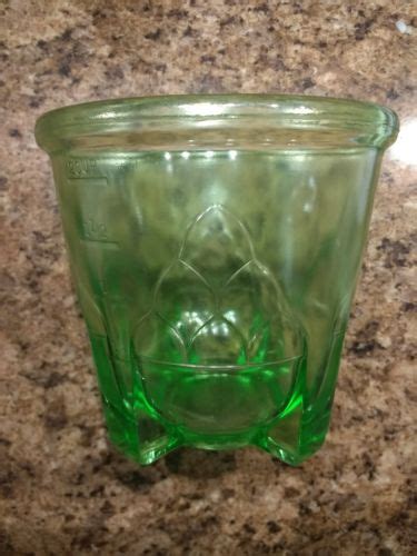 S Vintage Green Depression Glass Measuring Cup Cup Onces