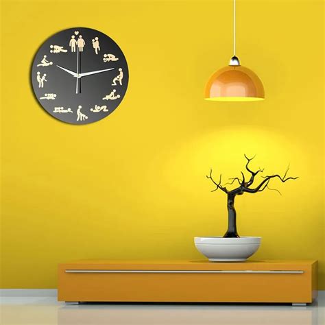 Customized Position Wall Clock Digital Adult Fun Sex Clocks Personal Home Living Room Decor