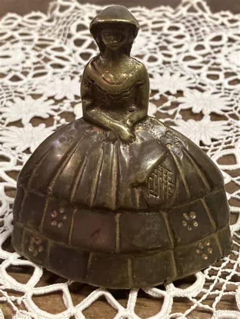 Vintage Brass Southern Belle Lady Bell 24 99 Picclick