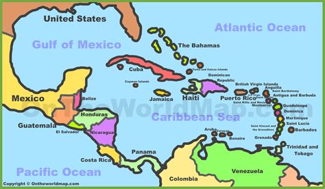 Printable Map Of Caribbean Islands And Travel Information Download Free Printable Map Of The Caribbean Islands 