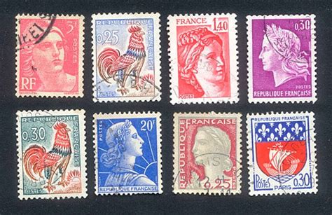 Vintage French Postage Stamps 1960s Arts And Etsy