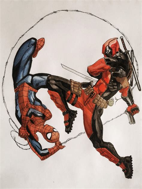 deadpool vs spider man by me inspired by deadpool 4 marvelcomics ed mcguinnes r marvel
