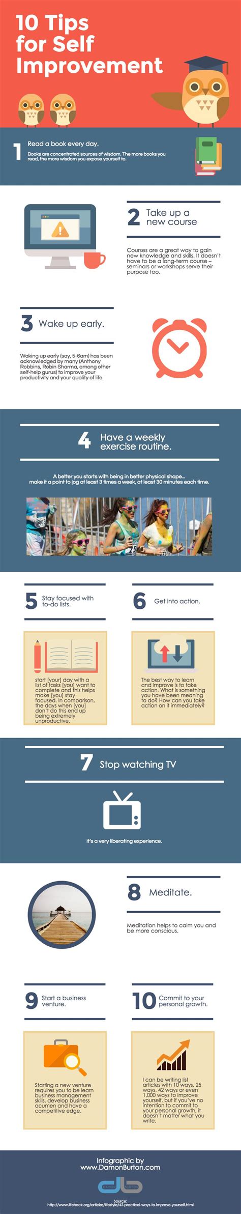 10 Tips to Self Improvement [Infographic]