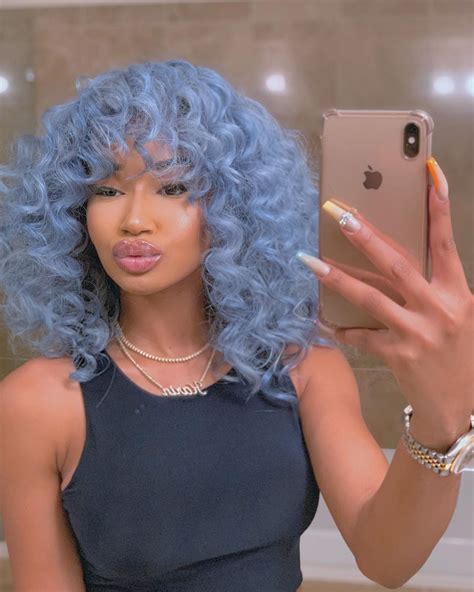 Karin Jinsui On Instagram “giving You The Blues 🌊💦💫 Hair Yhasihair Leandreabrow Tinte