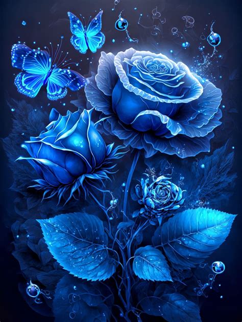 Lovely Flowers Wallpaper Blue Roses Wallpaper Glitter Phone Wallpaper