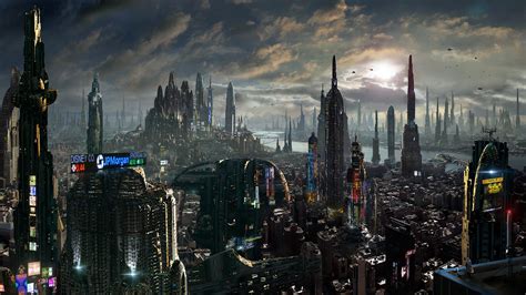 Scott Richard Matte Painting Future City For Amazing Facts