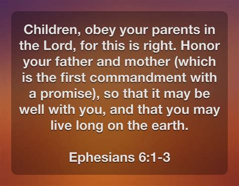 Children Obey Your Parents In The Lord For This Is Right Honor Your