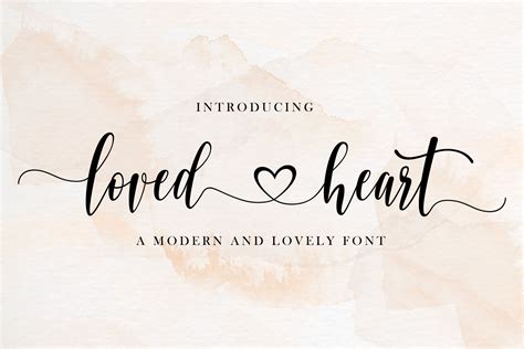 Loved Heart Beautiful Script Font Fontsera