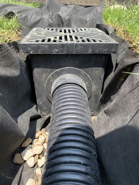 Catch Basin And French Drain Install Drainage Solution To Collect Standing Water Outside Of