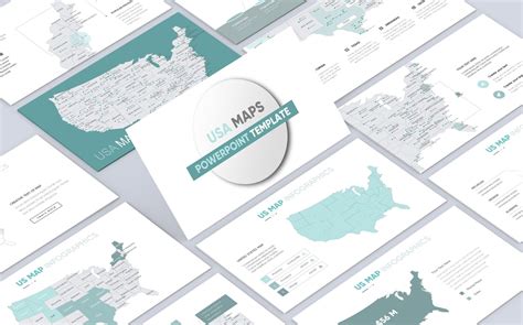 Free Editable Us Map Powerpoint Template Presentation Stock