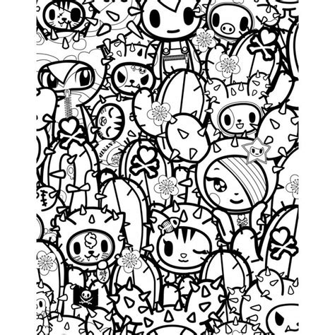 Kaktus malvorlage ausmalbilder kostenlos kaktus ist eine der sehr wenigen pflanzen in der wüste gefunden. Tokidoki Coloring Pages Designs Canvas | Candy coloring ...