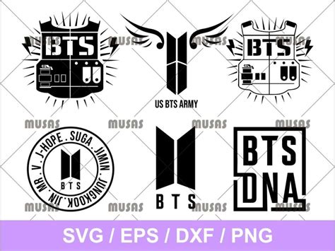 Bts Member Svg Vector Files For Cricut And Silhouette Kpop Star Svg Bts