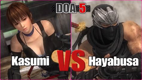 Dead Or Alive 5 Last Round Kasumi Vs Hayabusa Youtube