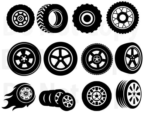 Tires Svg Bundle Car Tires Svg File For Cricut Wheels Design Etsy