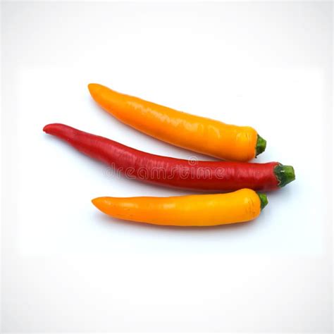 Red Hot Chili Pepper Isolated On The White Background Stock Image