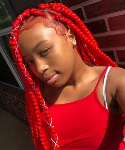 Red Hairstyles Braids 22 Creative Ways To Style Box Braids With Beads