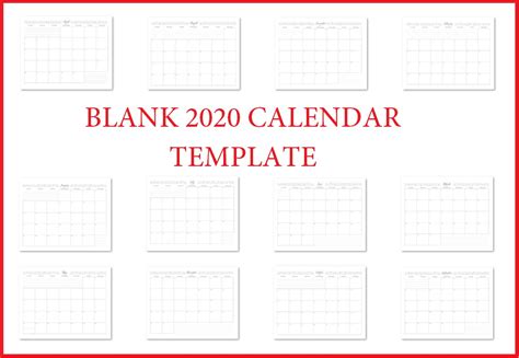 Blank Fill In Calendars 2020 Printable Example Calendar Printable