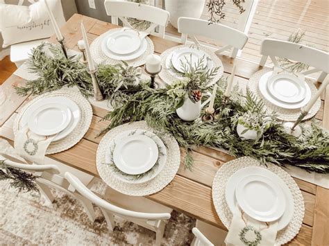 A Rustic Farmhouse Holiday Tablescape Rain And Pine