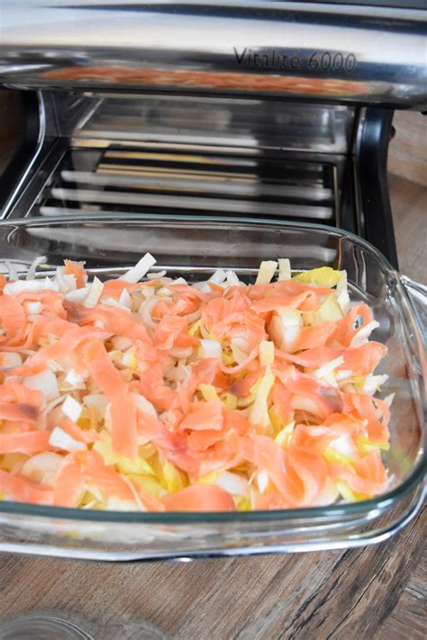 Gratin dendives au saumon fumé