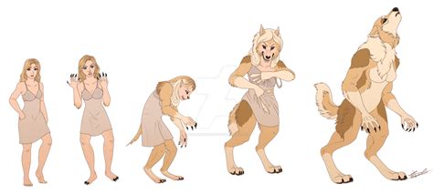 Commission Werewolf Transformation By Hikarisilvereye On Deviantart Werewolf Female