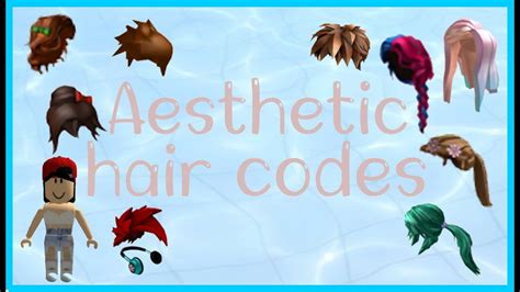 Aesthetic Hair Codes For Roblox Read Description Youtube