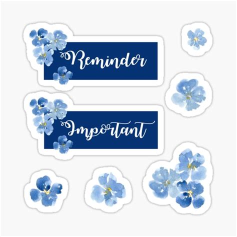 Reminder And Important Sticker For Sale By Apricotblossom Redbubble