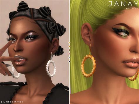Janay Earrings By Plumbobs N Fries At Tsr Sims 4 Updates