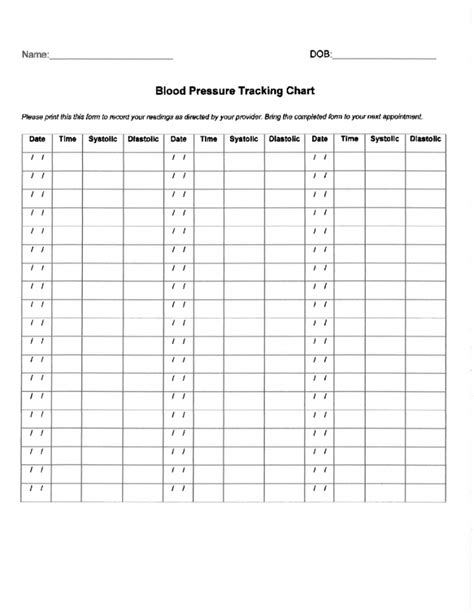 Blood Pressure Log Tracker Template Business Format