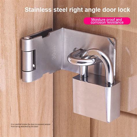 90 Degree Stainless Steel Door Latch Right Angle Sliding Door Lock