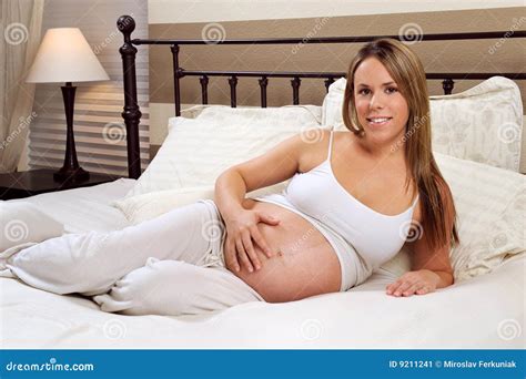 Pregnant Young Woman Relaxing Stock Image Image Of Bonding Happiness