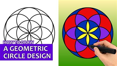 How To Draw A Geometric Circle Design Easy Drawing Tutorial Youtube