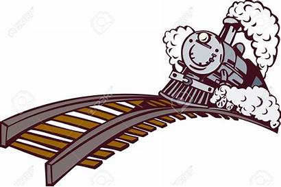 Train Clipart Steam Tracks Railroad Track Coming