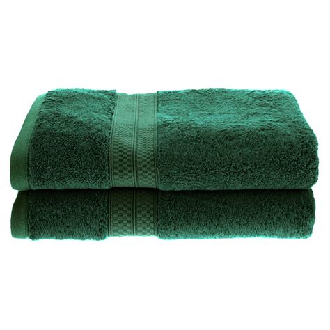 Rayon From Bamboo 650 Gsm 2 Piece Bath Towel Set Hunter Green