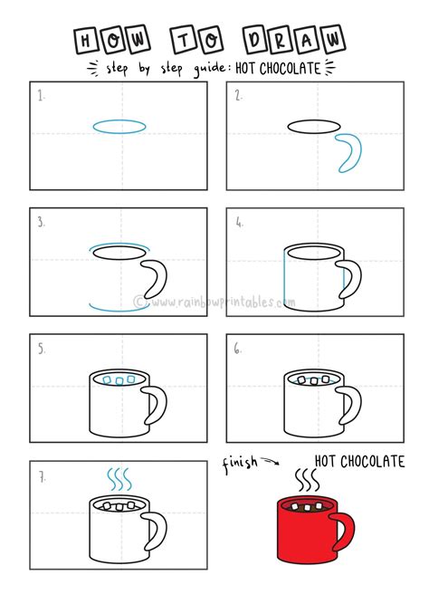 how to draw a cup of hot chocolate fowler womell