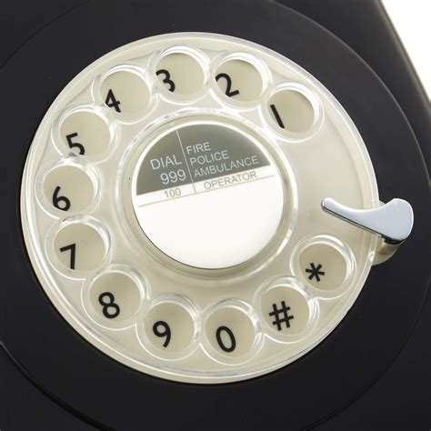 Buy Gpo Retro 746 Rotary Black Dial Retro Landline Telephone With Curly