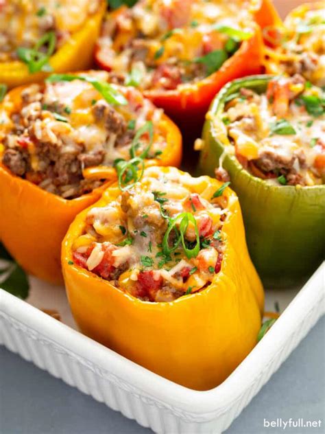 Stuffed Bell Peppers Easy Recipe Belly Full