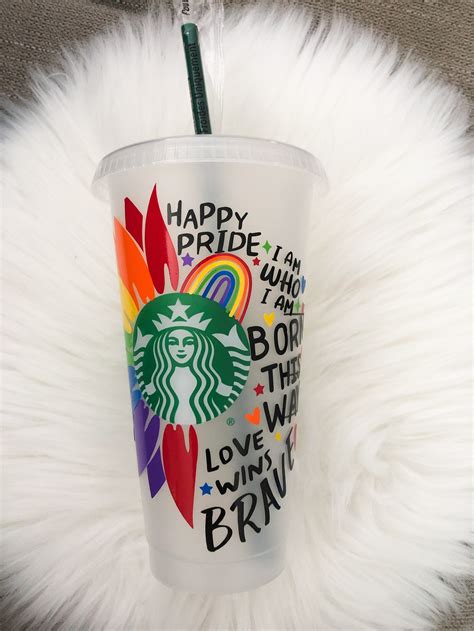 Starbucks 24oz Rainbow Lgbtq Pride Cup Etsy