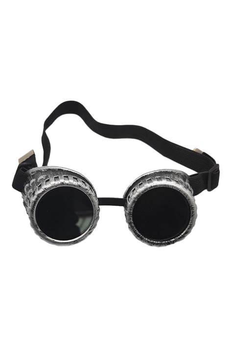 atomic ancient silver steampunk dark lens thick goggles atomic jane clothing